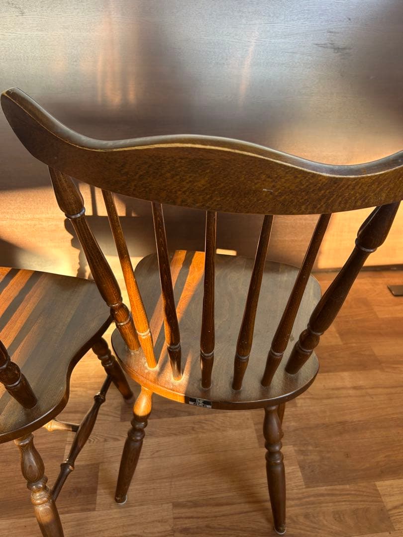 724 柏木工 ウィンザーチェア 2脚セット 木製 北欧　ダイニングチェア　椅子