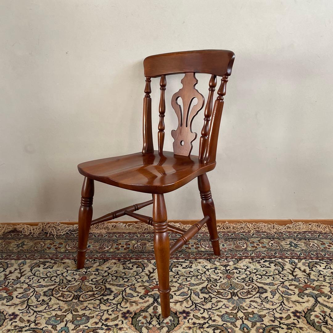 ①コスガ家具　ウィンザーチェア　パイン材　ダイニングチェア