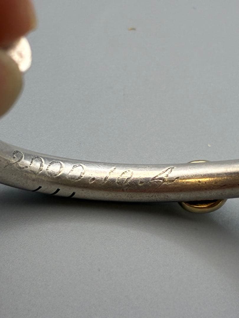 金　銀　バングル　メンズ