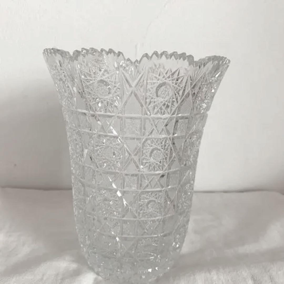 美品✴︎エルベクリスタル ボヘミアンガラス 花瓶 クラッシック