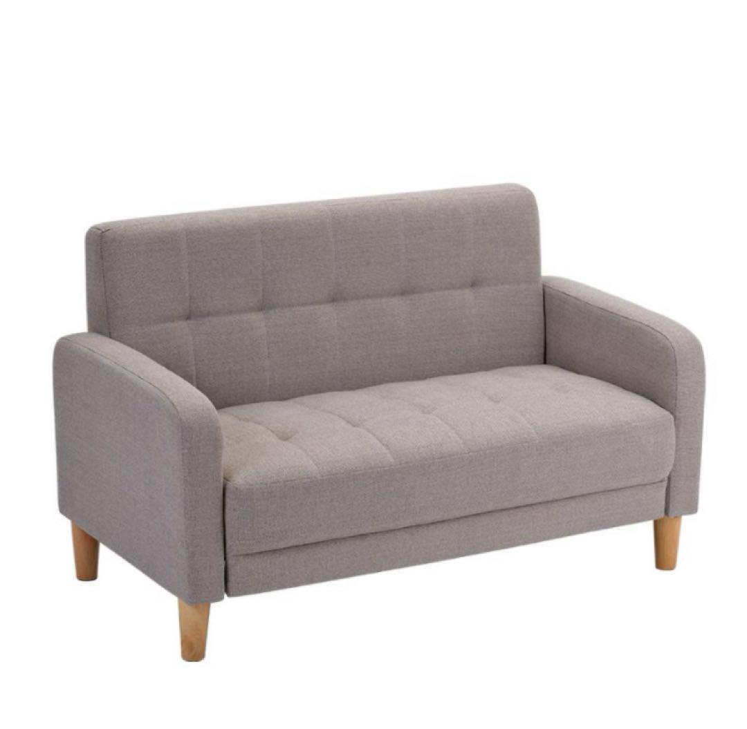 新品　ソファ　リビングソファ　フロアソファ　ローソファ　ライトグレー