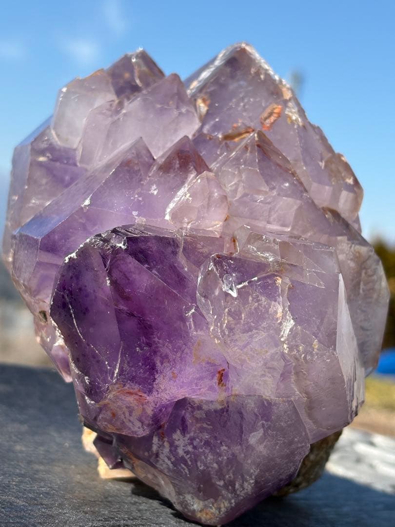 ❤️厳選　希少　約1.4kg 逸品　城　紫鰐水晶　骸骨水晶 エレスチャルクォーツ