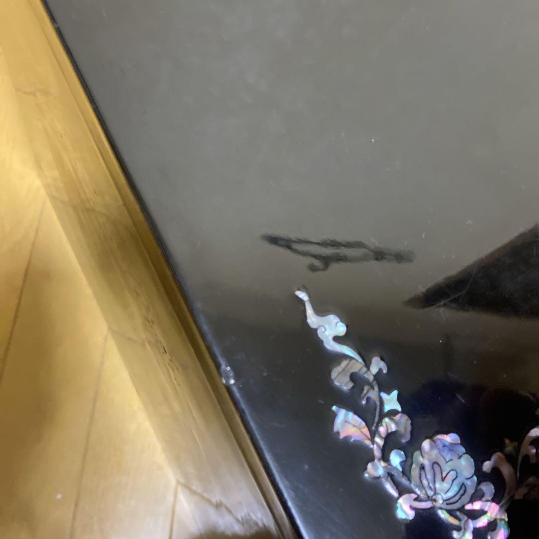 螺鈿細工　収納棚　らでん