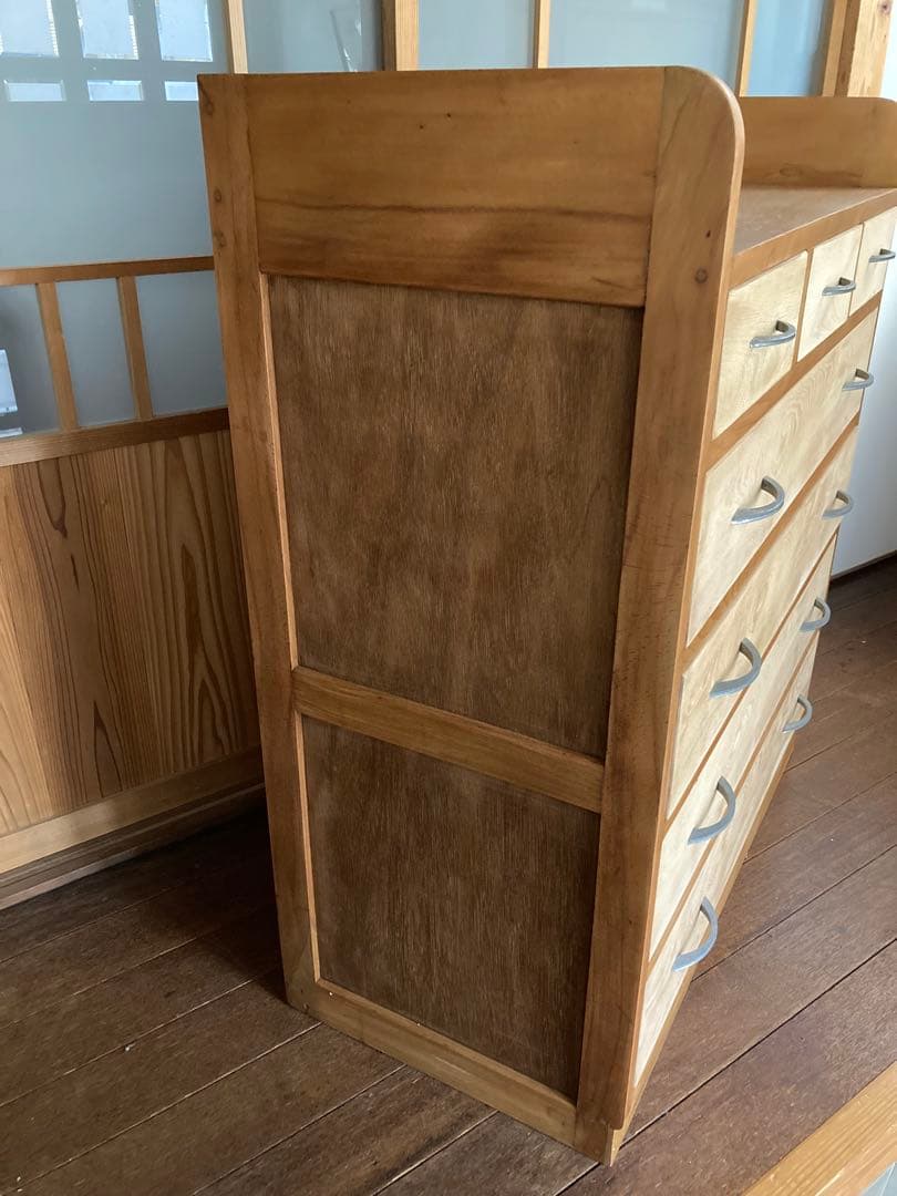 古道具・古家具・ヴィンテージ　木製チェスト　引き出し　箪笥　タンス　収納　無垢材