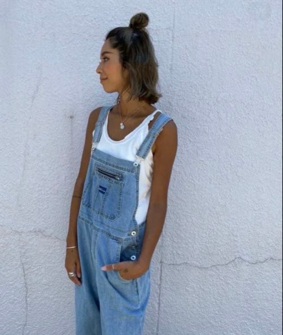 sudo デニムサロペット tablethotel ライトブルー