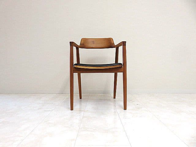 Y*o様 マルニ木工「ヒロシマ」 　ウォールナット無垢材/本革シートアームチェア