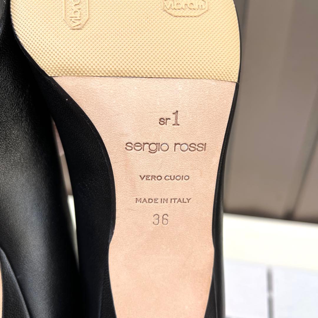 新品 36 Sergio rossi sr1 パンプス 黒　 A78952　23