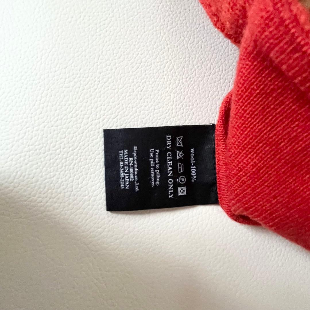 ＊45rpm ウールカーディガンジャケット　レッド＊