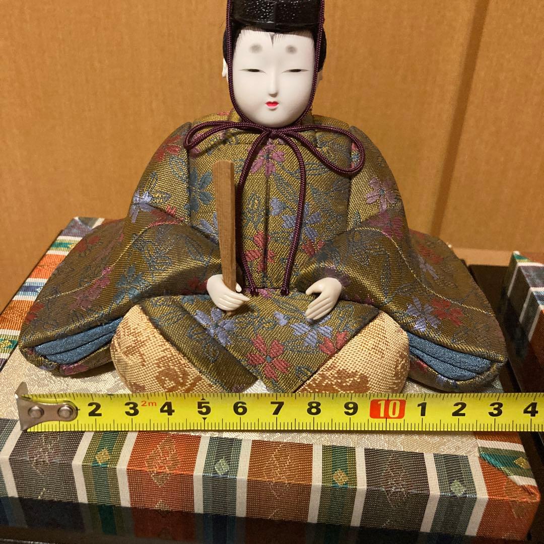 江戸木目込人形　桃山雛　一秀作　新王飾　雛人形