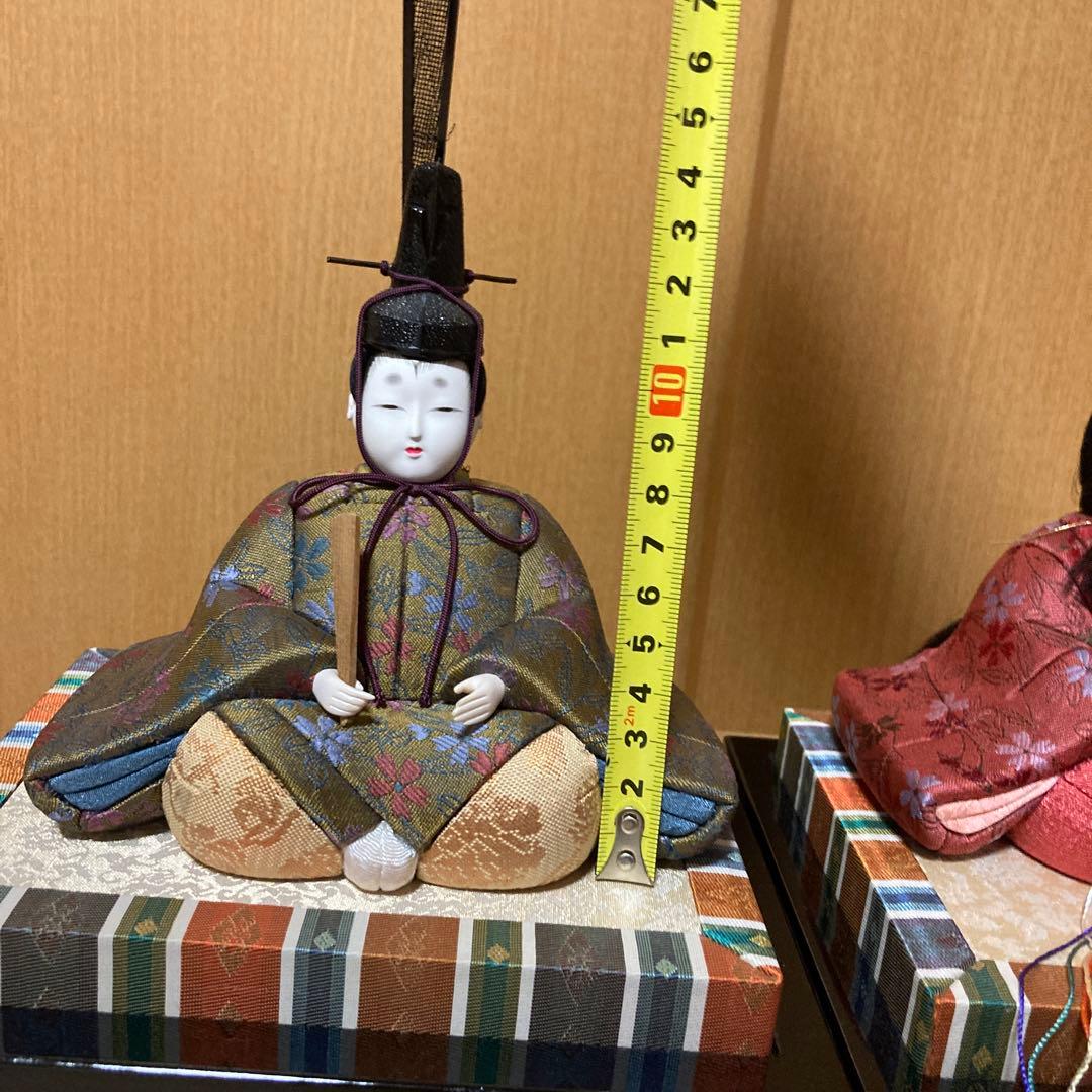 江戸木目込人形　桃山雛　一秀作　新王飾　雛人形