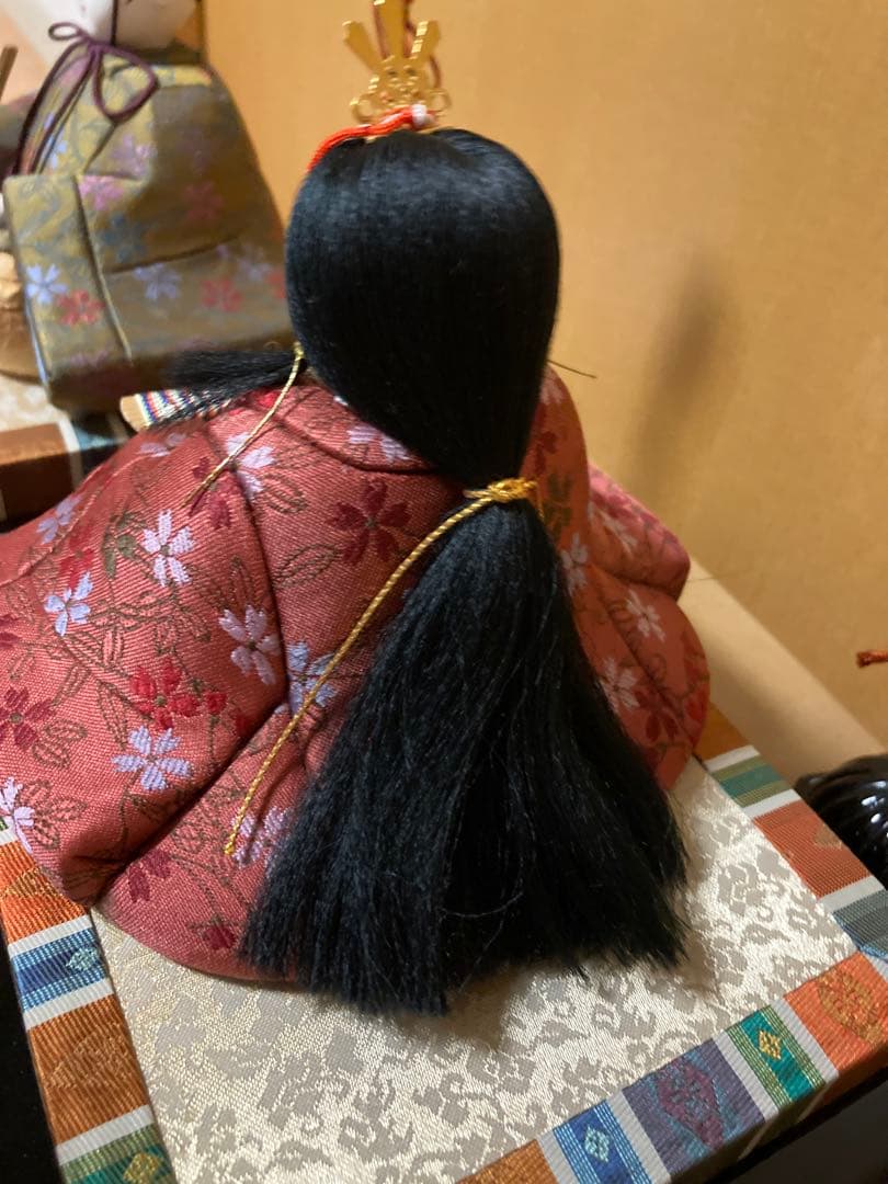 江戸木目込人形　桃山雛　一秀作　新王飾　雛人形