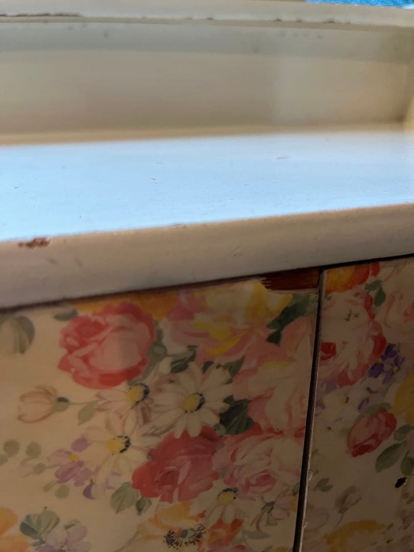 花柄 ドレッサー 鏡台 レトロポップ 昭和レトロ 当時物 インテリア チェスト