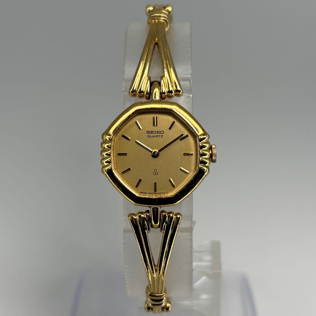 美品 SEIKO セイコー 1400-5200 ブレス型クォーツ時計 電池交換済