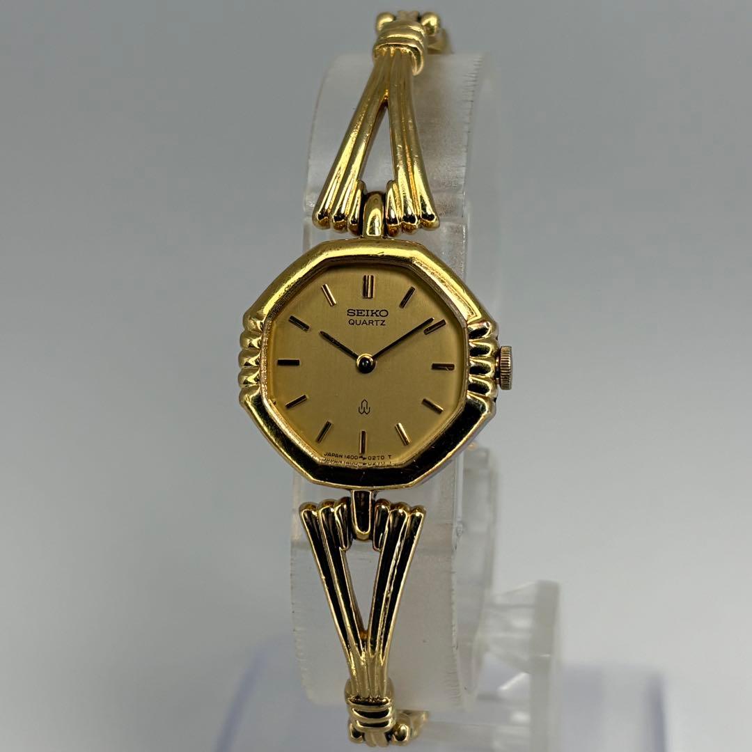 美品 SEIKO セイコー 1400-5200 ブレス型クォーツ時計 電池交換済