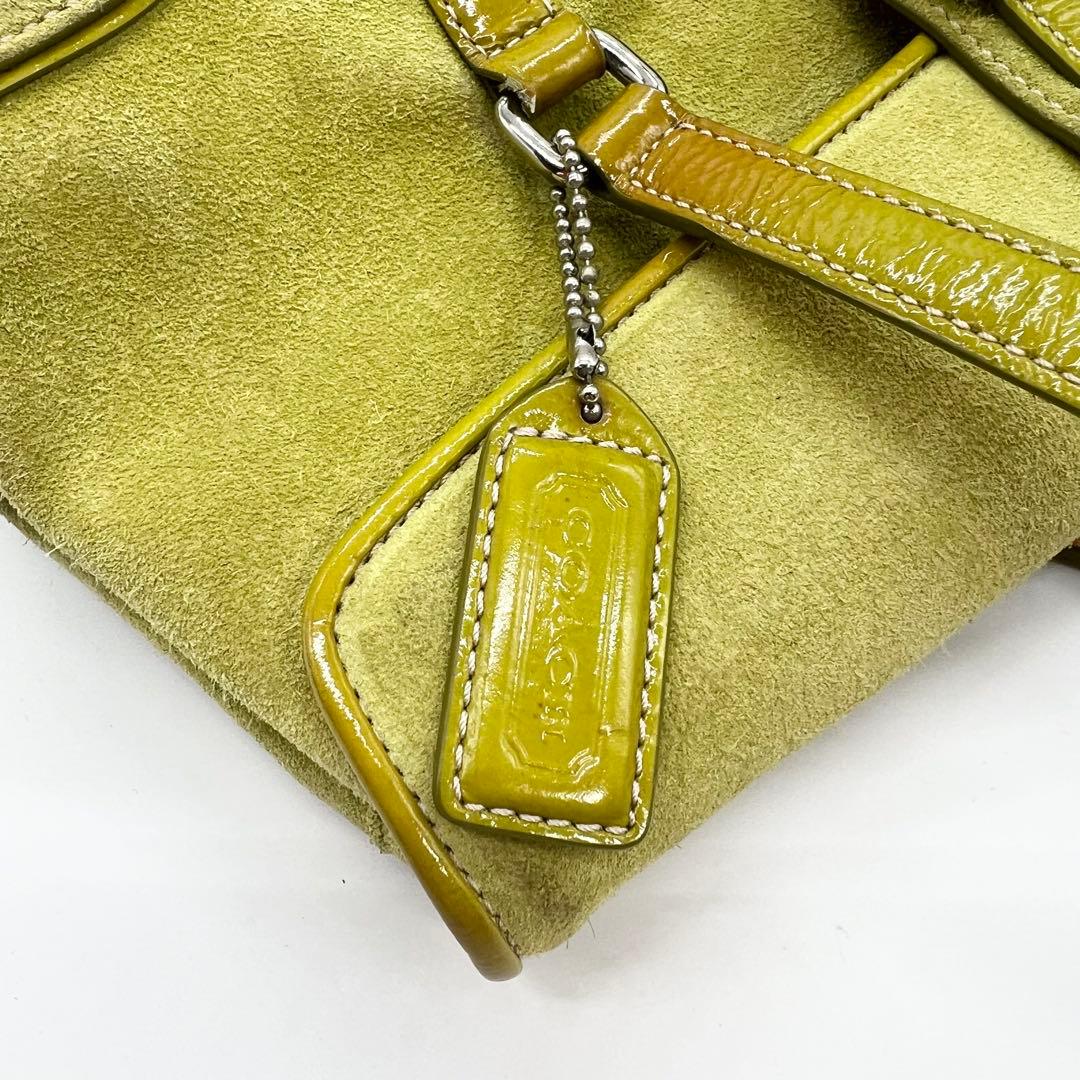 バッグ Coach Tote Bag Soho Suede Yellow-Green
