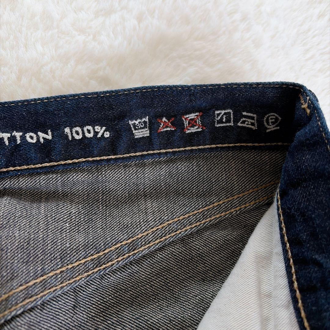 美品【45R】再び6.5空比古比女 デニムパンツ セルビッジ ボタンフライ 30