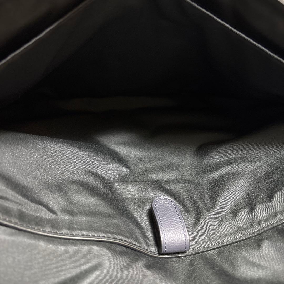 COACH ネイビー 紺 レザー メッセンジャーバッグ ショルダーバッグ