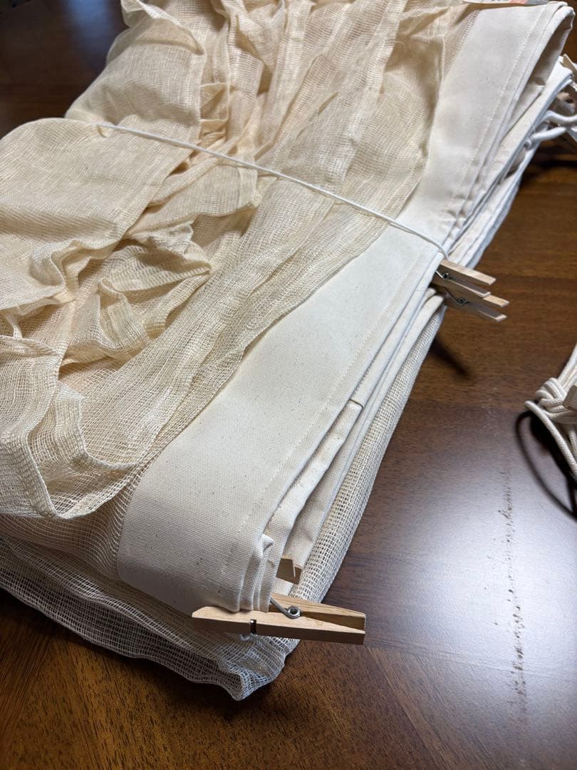 ルカ様用 ヘンプ　麻　からみ織り　蚊帳　ベッド用蚊帳　フレーム無し　菊屋