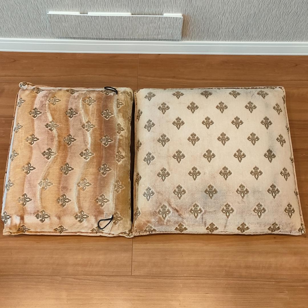 ナガノインテリア　一人掛けソファ　クラシカル　クッション付き①