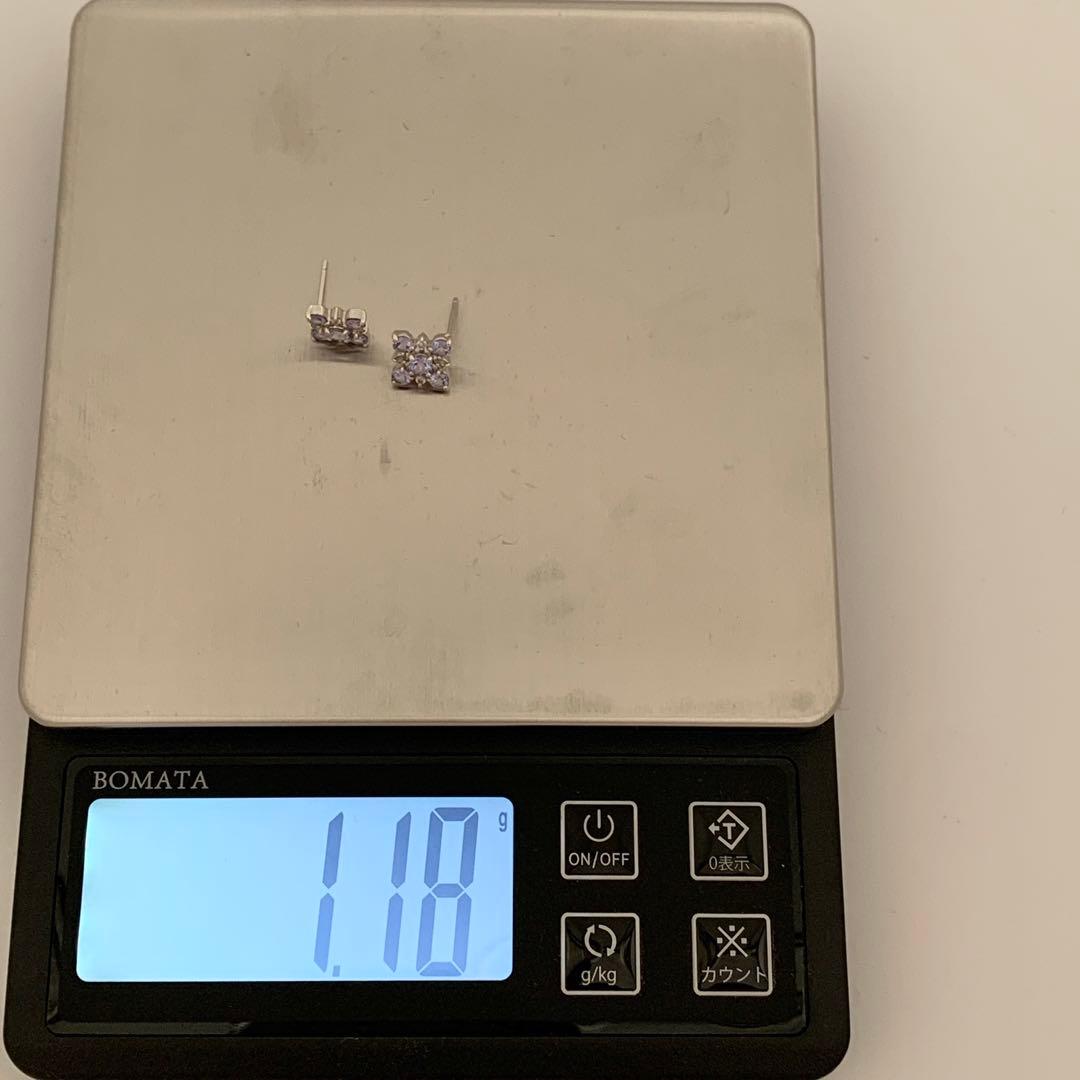 試着のみ ツツミ K10WG タンザナイト ピアス 箱、保証書付き