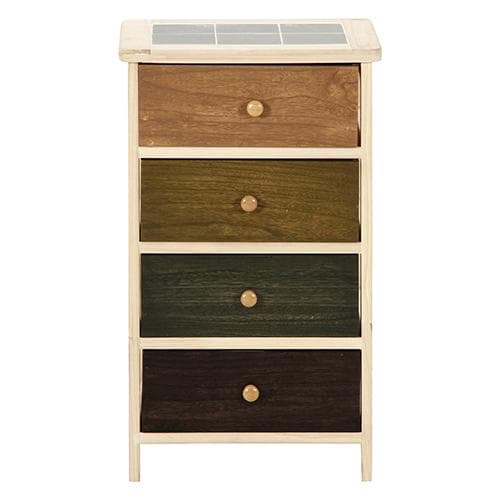 《新品・送料無料》桐製 マルチカラフル4段ボックス シンクエ 2