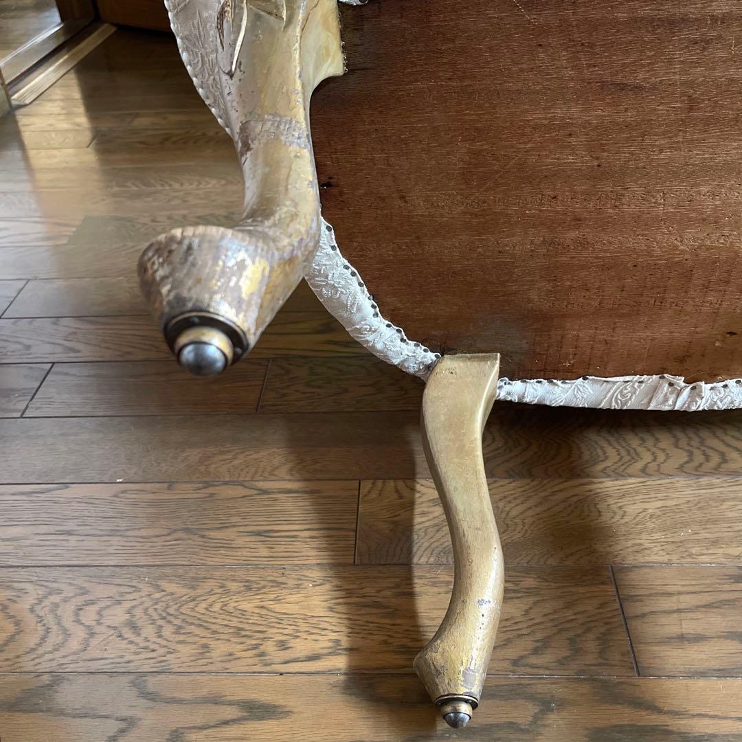 【商品】ヴィンテージ　猫足　シェル型　ソファチェア　撮影用