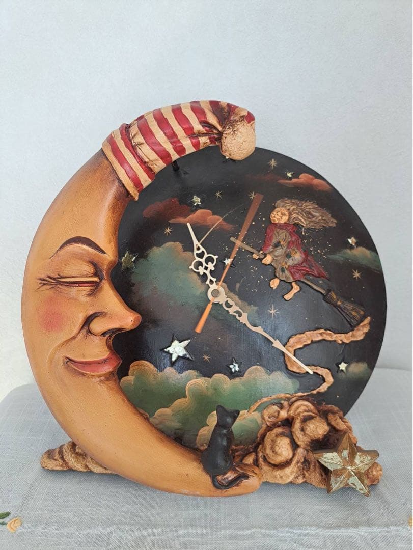 月と少女の掛け時計 #ハロウィン