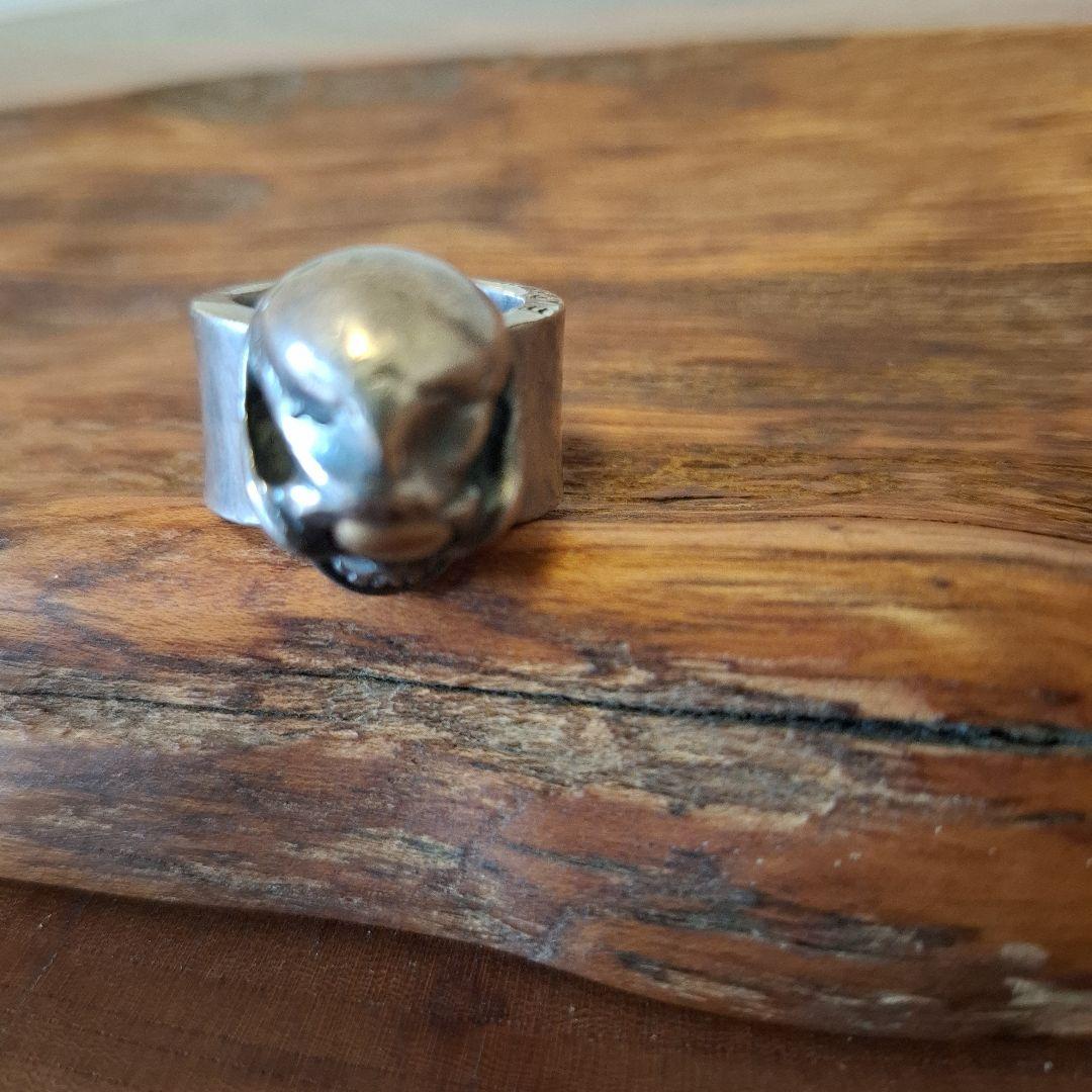 ベ*タ様 ストップライトスカルリング18金目21号　的を絞って生きろ！