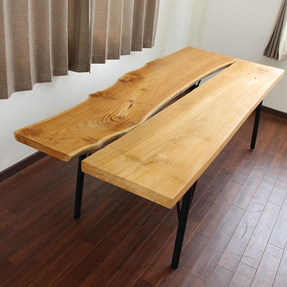 チーク材 無垢 一枚板 ディスプレイテーブル 希少 １点もの 2170x880
