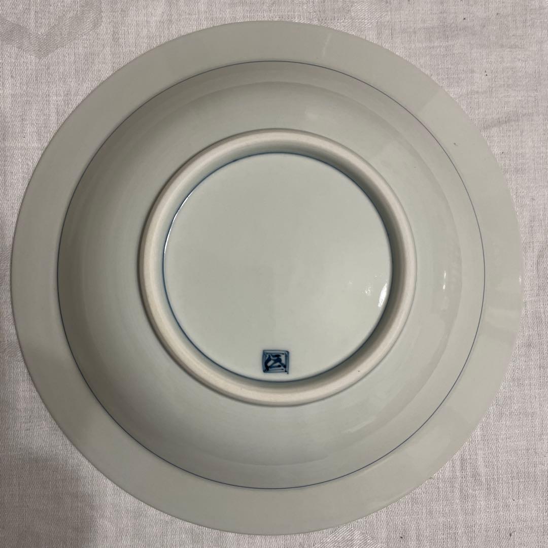 有田焼 染付 芙蓉手紋様 VOCマーク皿　口径22㎝ 3枚セット