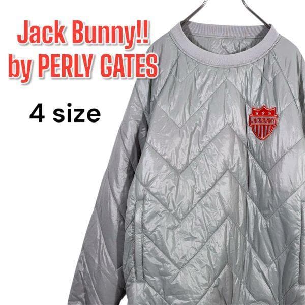 【美品】ジャックバニー リバーシブル 中綿ブルゾン ボア グレー/赤 サイズ4
