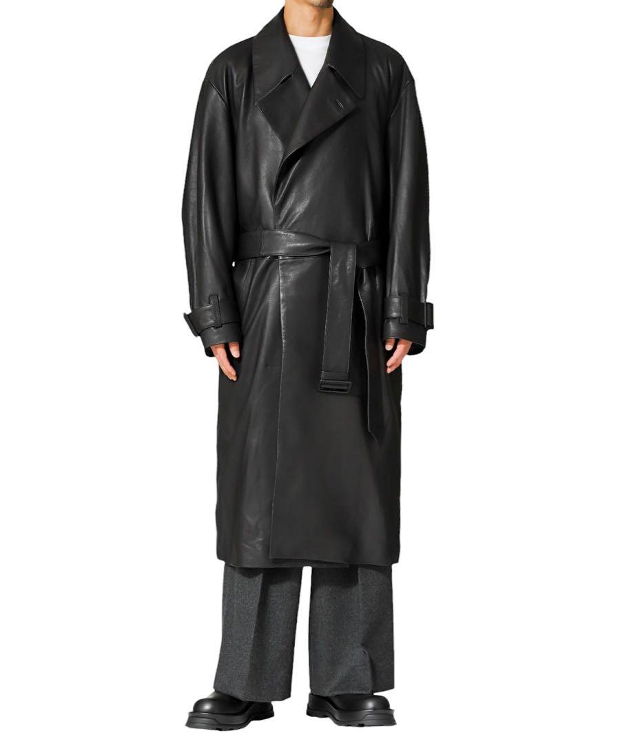 ジャケット・アウター YOKE / Leather Double Breasted Coat 3