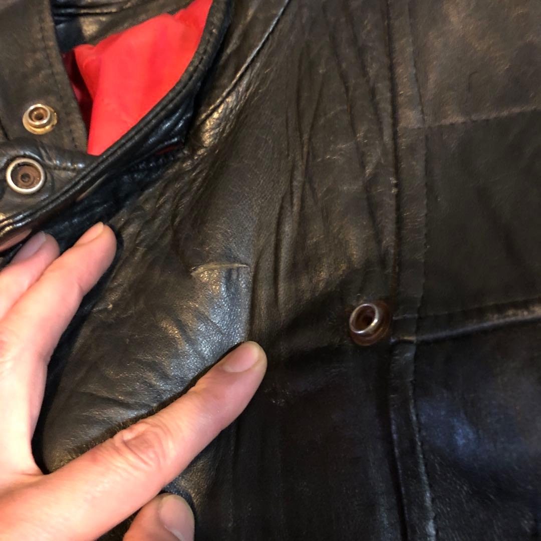 ス*ワ様 ヴィンテージukライダースルイスレザーハイウェイマン666鋲ジャン