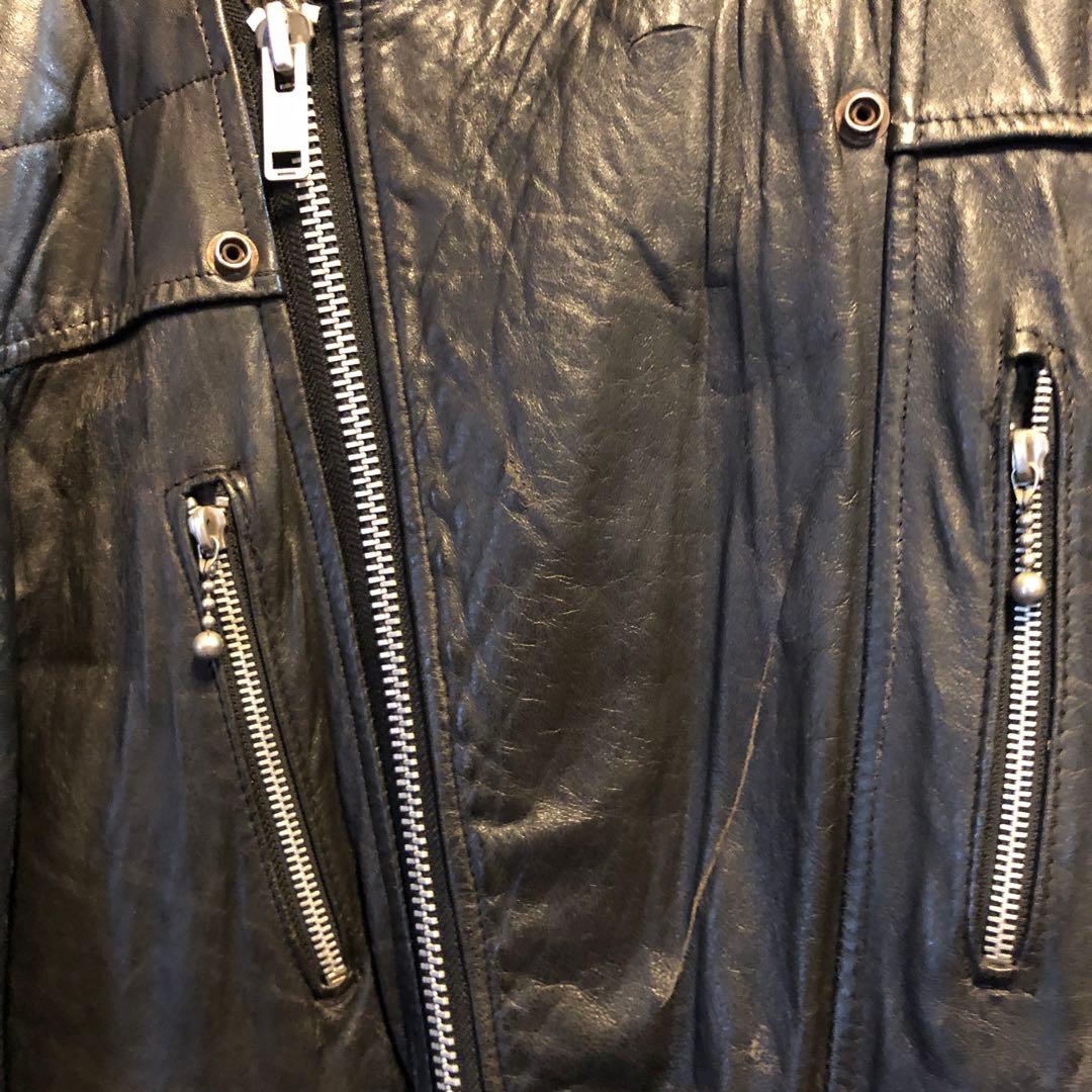 ス*ワ様 ヴィンテージukライダースルイスレザーハイウェイマン666鋲ジャン