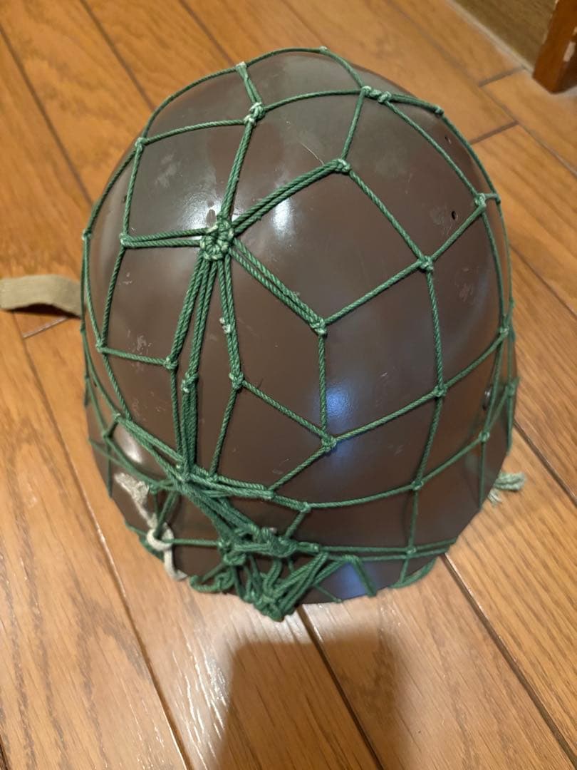 あ*ど様 ブラウン ヘルメット グリーンネット付き