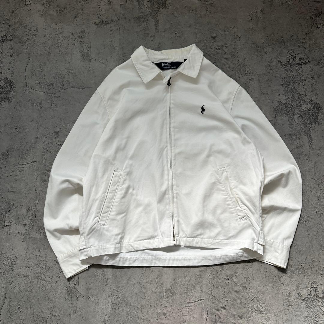 90s ポロバイラルフローレン（L）コットンスイングトップジャケット＊ポニーロゴ