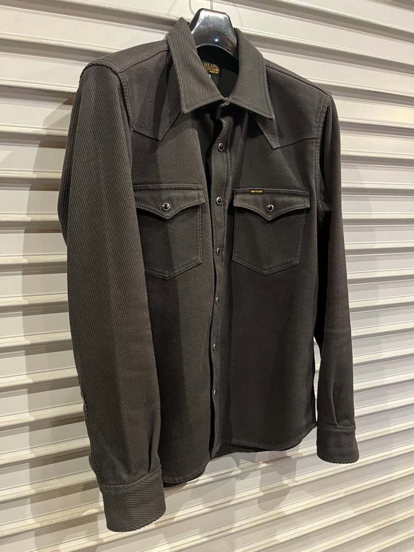 IRON HEART アイアンハート カルゼウエスタンシャツ サイズL グレー