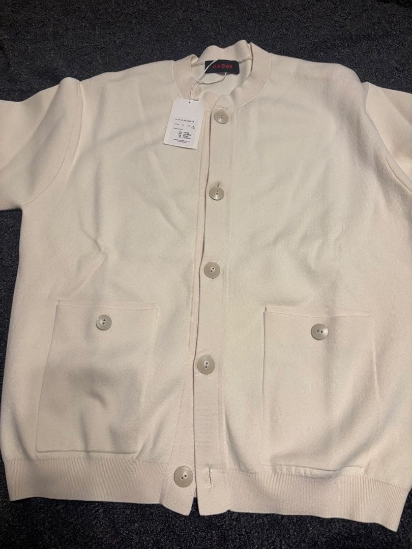 CABAN アイボリー コットンカシミアカーディガン　新品　M