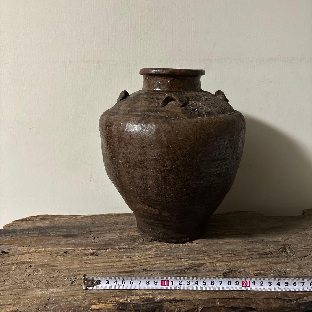 時代壷　古丹波　江戸時代前後頃　古越前　古信楽　古備前　瀬戸　骨董　花器検:李朝