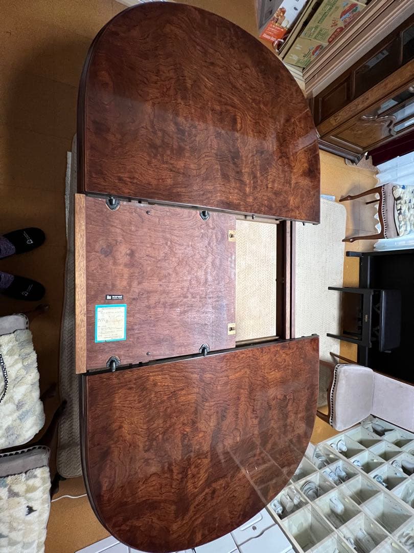 マルニ木工　エクステンションダイニングテーブル　オーバル　引取り可