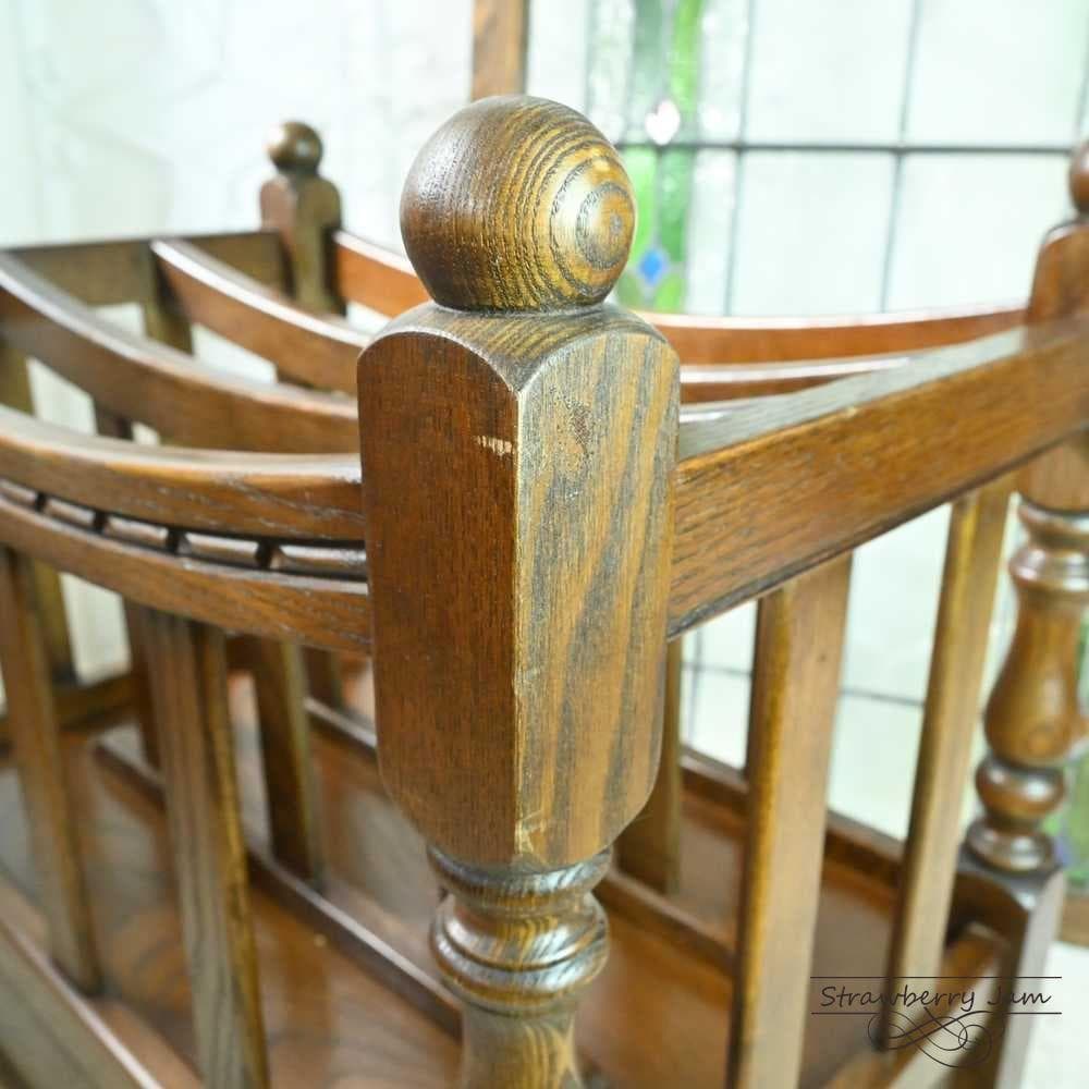 L3705-203 英国アンティーク オールドチャーム マガジンラック 本棚