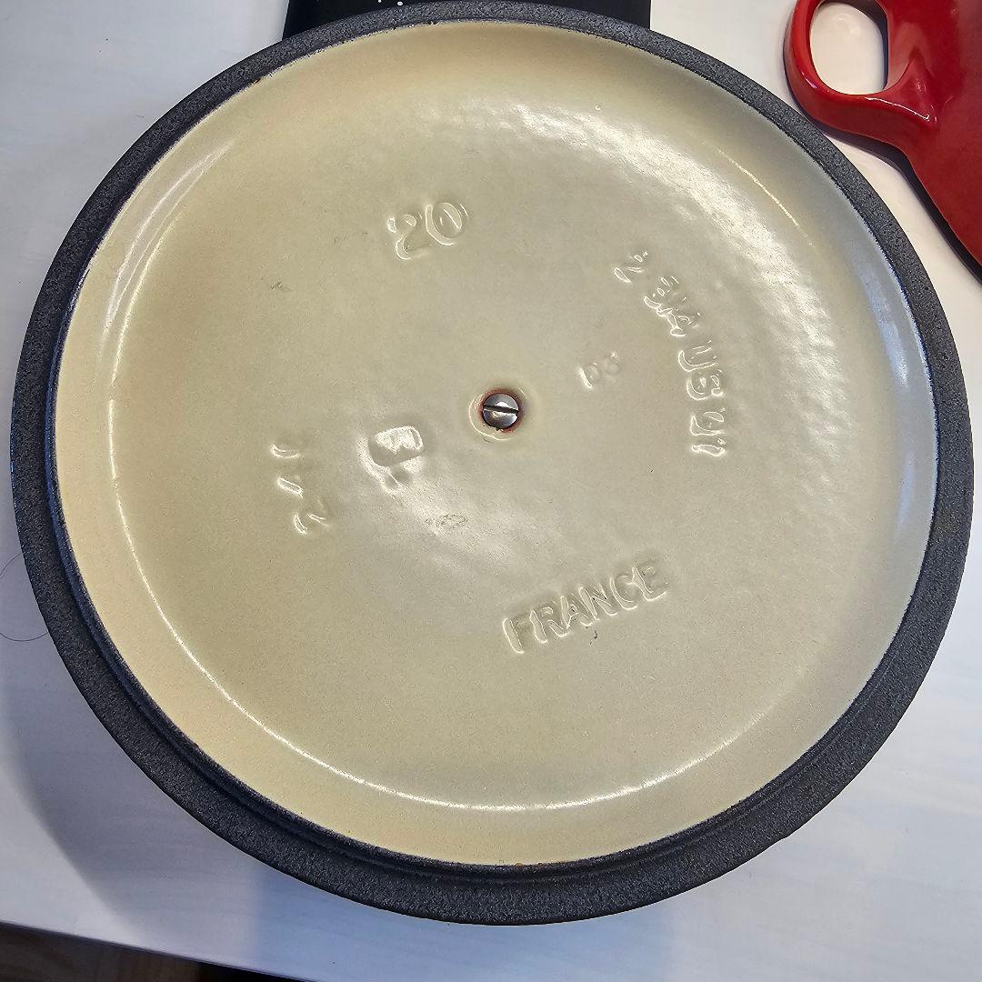 LE CREUSET ル・クルーゼ 20CM レッド赤 両手鍋 鋳物ホーロー鍋