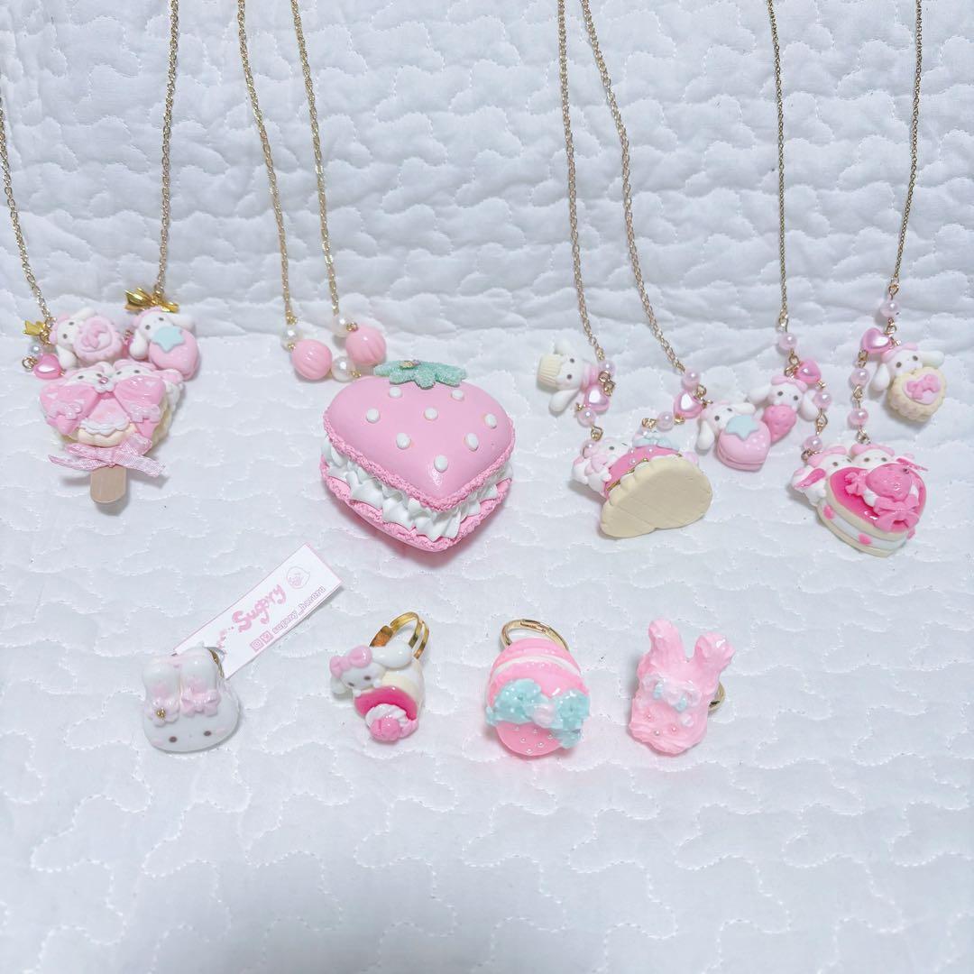 【8点セット売り】ピンク ハンドメイド アクセサリー ロリィタ 量産型 ガーリー