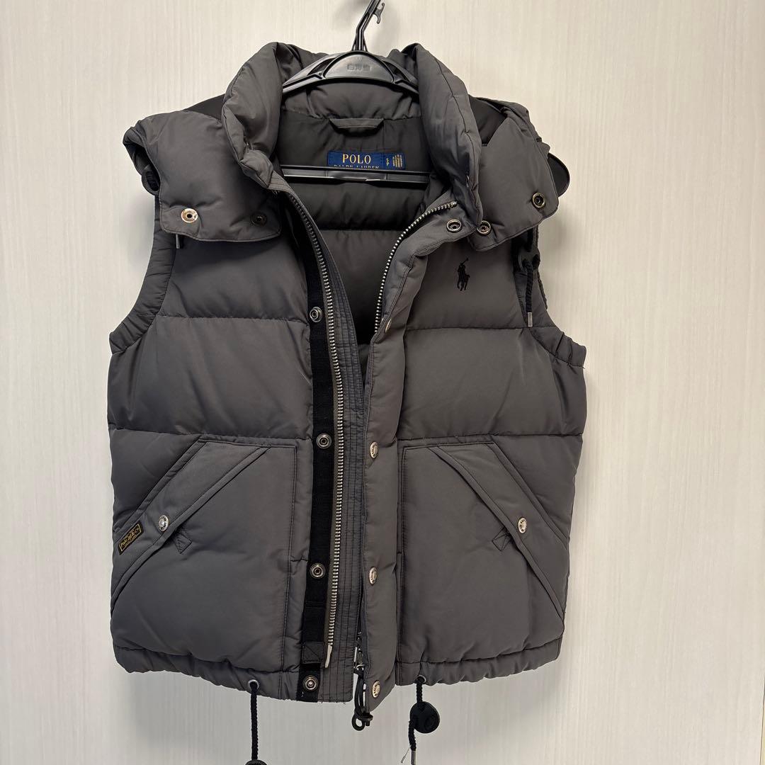 美品Polo Ralph Lauren フード付ダウンベストSポロラルフローレン