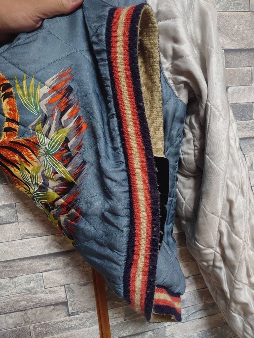 東洋 港商 スペシャルエディション スカジャン 別珍 × サテン 蛇・ハート・虎