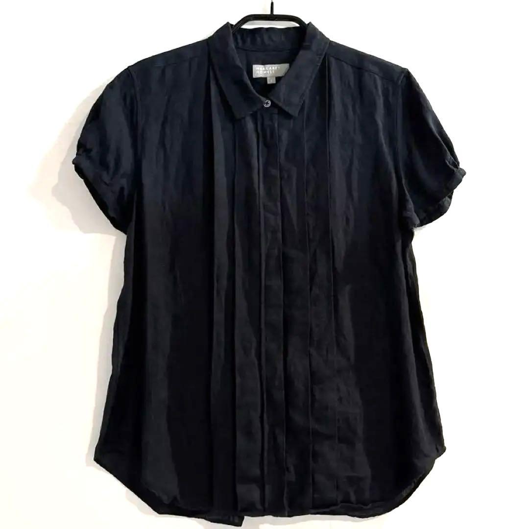 nao様 マーガレットハウエル　リネン ピンタック半袖シャツ ブラウス S