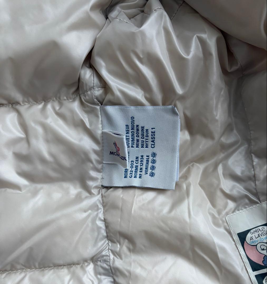 MONCLER アイボリーべーダウンベスト