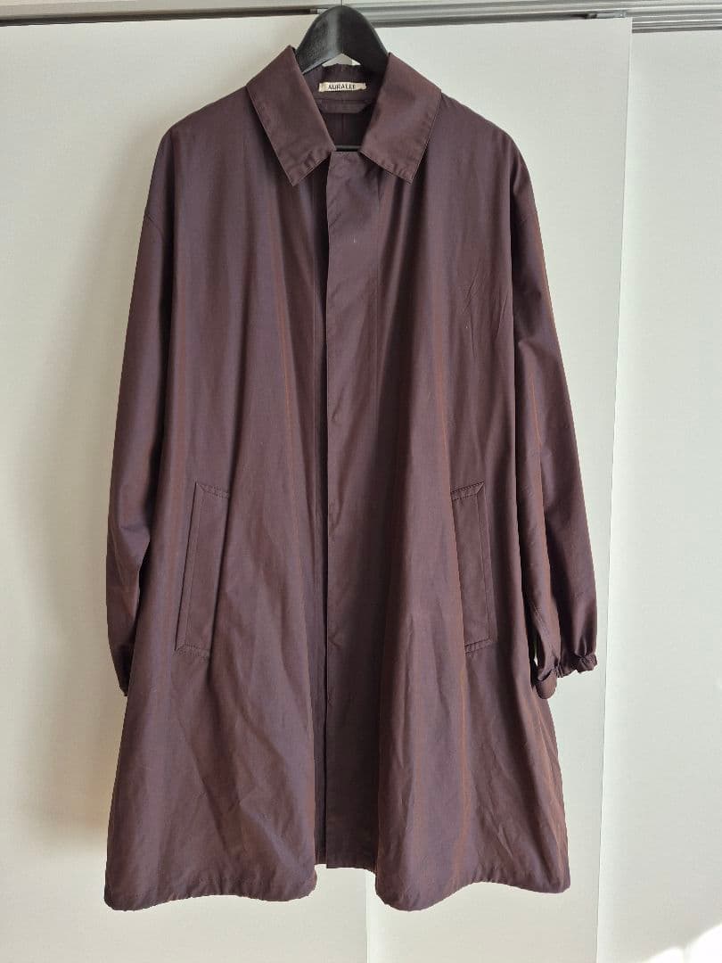 AURALEEステンカラーコート ダークブラウン