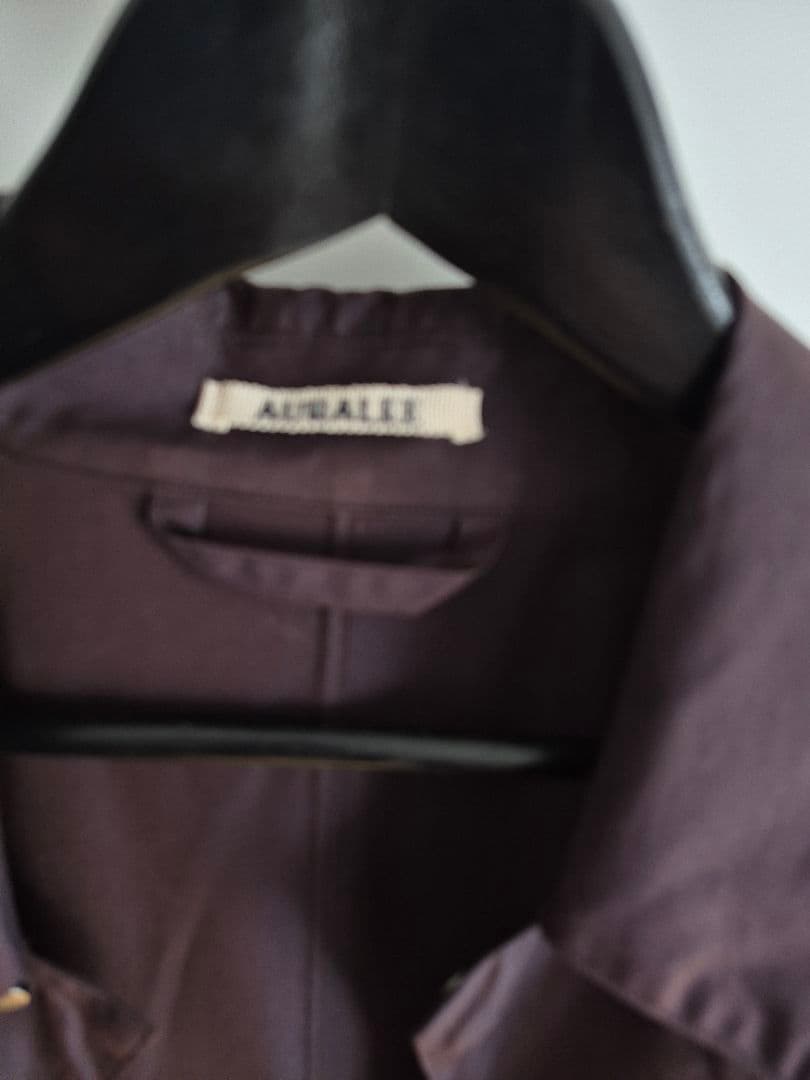 AURALEEステンカラーコート ダークブラウン