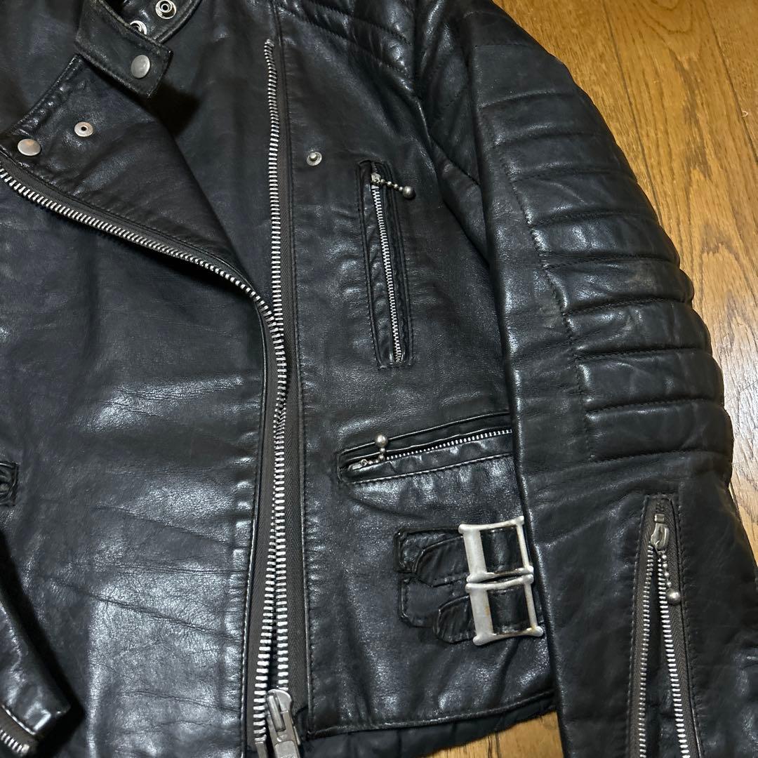 ヴィンテージUKライダースロンジャン666ルイスレザーパンク